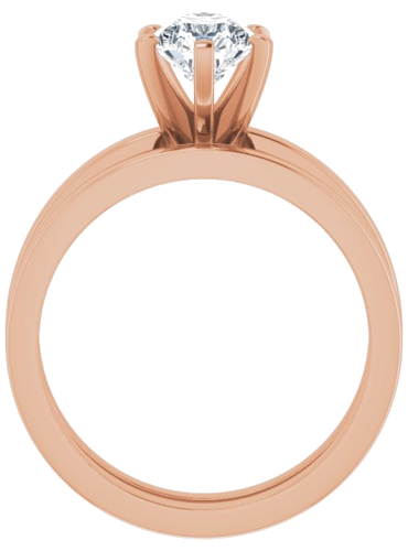 14K Rose 9x6 mm Pear Solitaire Engagement Ring Mounting (7)