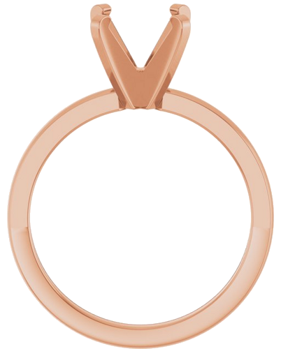 Sužadėtuvių Žiedas „Solitaire“ 585 Rožinis Aukso Round 8mm (2)