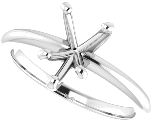 Sterling Silver  9x6 mm Pear Solitaire Engagement Ring Mounting (5)