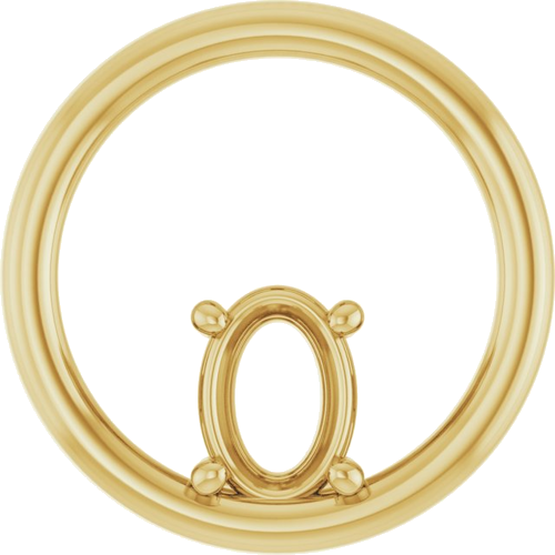 Pakabukas „Solitaire Circle“ 585 Geltonojo Aukso Oval 7mm x 5mm (1)