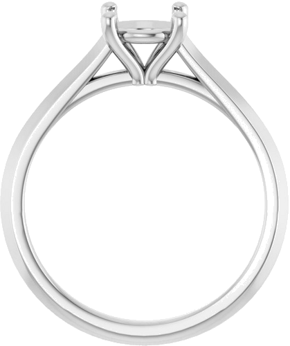14K White 6.5 mm Round Solitaire Engagement Ring Mounting (2)