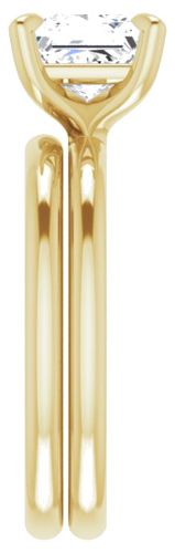 Sužadėtuvių Žiedas „Solitaire“ 585 Geltonojo Aukso Square 6.5mm (9)