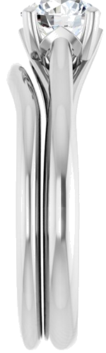 14K White 5.8 mm Round Solitaire Engagement Ring Mounting (9)