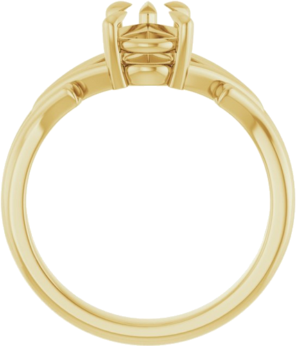 Sužadėtuvių Žiedas „Solitaire“ 585 Geltonojo Aukso Pear Shape 9mm x 6mm (2)