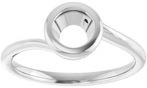 Sužadėtuvių Žiedas „Bezel-Set Solitaire“ 950 Platinos Round 6.5mm (3)