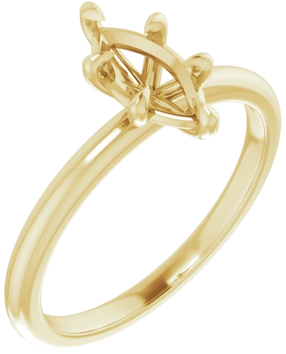 14K Yellow 9x4.5 mm Marquise Solitaire Engagement Ring Mounting (1)