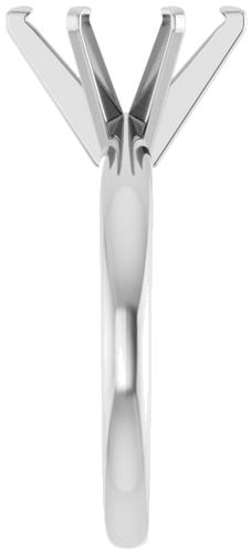 14K White 10x8 mm Oval Solitaire Engagement Ring Mounting (4)