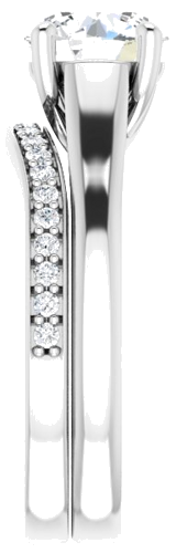 14K White 7.4 mm Round Solitaire Engagement Ring Mounting (9)