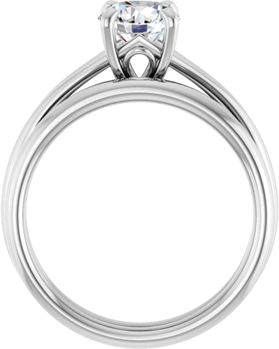 Sužadėtuvių Žiedas „Solitaire“ 585 Baltojo Aukso Round 6.5mm (7)