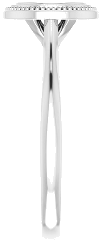 Sužadėtuvių Žiedas „Bezel-Set“ 585 Baltojo Aukso Round 6.5mm (4)