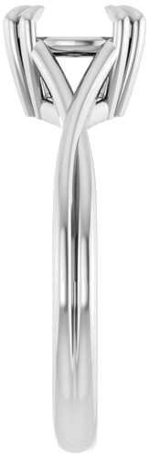 14K White 8 mm Round Solitaire Engagement Ring Mounting (4)