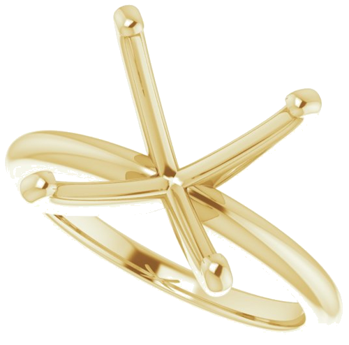 14K Yellow  9x9 mm Square Solitaire Engagement Ring Mounting (5)
