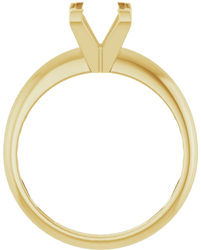 14K Yellow 6 mm Square V-End 4-Prong Engagement Ring Mounting (2)