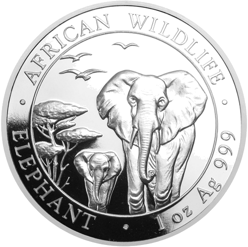 1 oz Слоны 2015 Сомали серебряная монета (1)