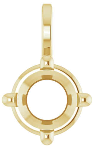 14K Yellow 5 mm Round 4-Prong Pendant Mounting (1)