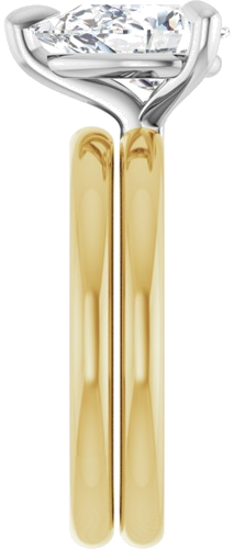 Sužadėtuvių Žiedas „Solitaire“ 585 Baltojo Ir Geltonojo Aukso Pear Shape 10mm x 7mm (9)