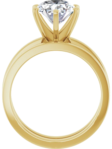 14K Yellow 10x8 mm Oval Solitaire Engagement Ring Mounting (7)