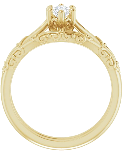 14K Yellow 8x4 mm Marquise Solitaire Engagement Ring Mounting (7)