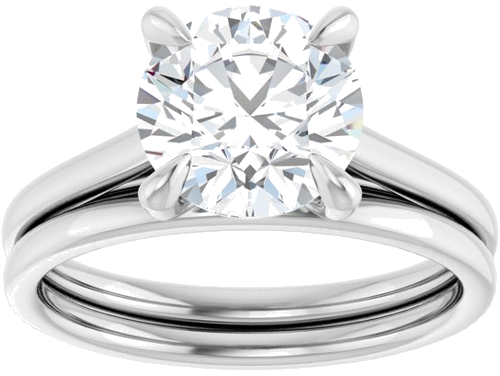 Sužadėtuvių Žiedas „Solitaire“ 950 Platinos Round 8.2mm (8)