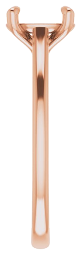 14K Rose  8x6 mm Oval Solitaire Engagement Ring Mounting (4)