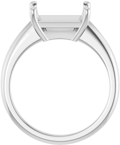 Sužadėtuvių Žiedas „Solitaire“ 585 Baltojo Aukso Emerald 10mm x 8mm (2)