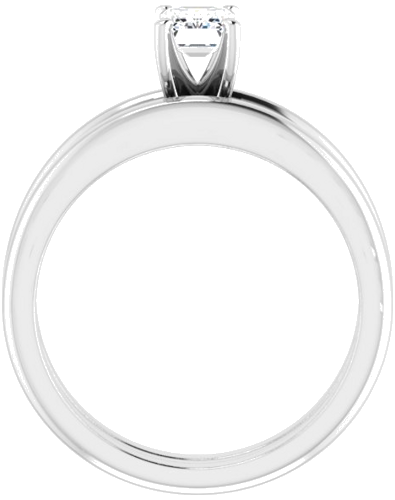 Sužadėtuvių Žiedas „Solitaire“ 585 Baltojo Aukso Emerald 6mm x 4mm (7)