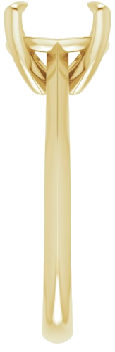 14K Yellow 8 mm Cushion Solitaire Engagement Ring Mounting (4)