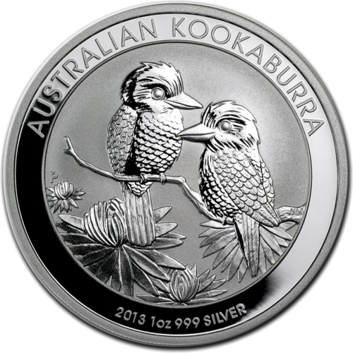 2013 г. Kookaburra Австралия сребърна монета от 1 унция (1)