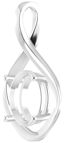 Pakabukas „Infinity-Inspired“ 925 Sidabro Oval 12mm x 10mm (2)