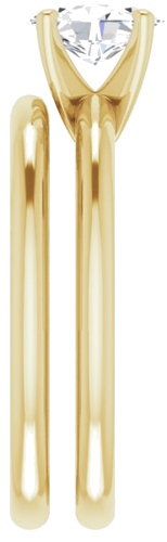 14K Yellow  7x5 mm Oval Solitaire Engagement Ring Mounting (9)