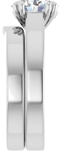 Sužadėtuvių Žiedas „Solitaire“ 925 Sidabro Oval 8mm x 6mm (9)