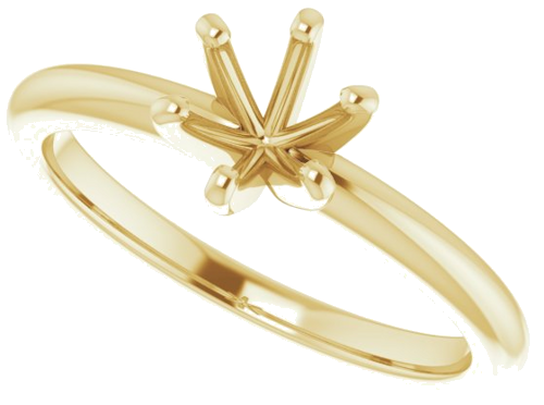 14K Yellow 5.5 mm Round Solitaire Engagement Ring Mounting (5)