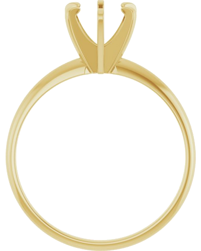 14K Yellow 6.0-6.6 mm Round 6-Prong Solitaire Engagement Ring Mounting (2)