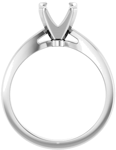 Platinum 7.4 mm Round Solitaire Engagement Ring Mounting (2)