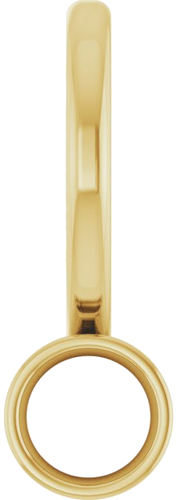 14K Yellow 3 mm Round Solitaire Charm Pendant Mounting (1)
