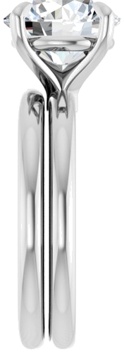 14K White 9.4 mm Round Solitaire Engagement Ring Mounting (7)