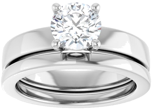 14K White 6.5 mm Round Solitaire Engagement Ring Mounting (8)