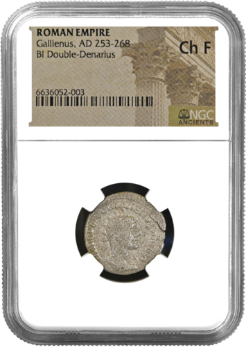 II denarai Imperatorius Gallienus (253-268 m.) Romos Imperija sidabrinė moneta Ch F (1)