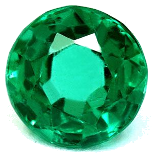 1.06 carat GREEN Round Smaragdas (1)