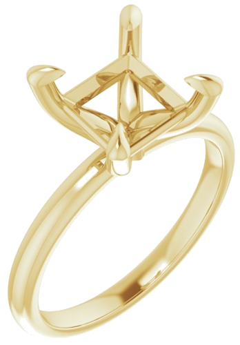 Sužadėtuvių Žiedas „Solitaire“ 585 Geltonojo Aukso Square 7.5mm (1)