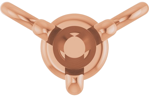 Pakabukas „Round 3-Prong“ 585 Rožinis Aukso Round 2.5mm (1)