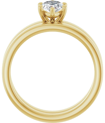 Sužadėtuvių Žiedas „Solitaire“ 585 Geltonojo Aukso Marquise 10mm x 5mm (7)