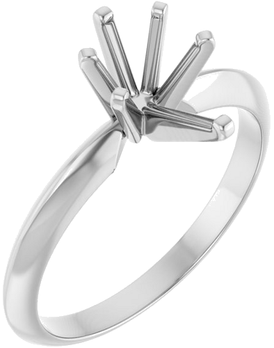 14K White 9x5.5 mm Pear Engagement Ring Mounting (1)