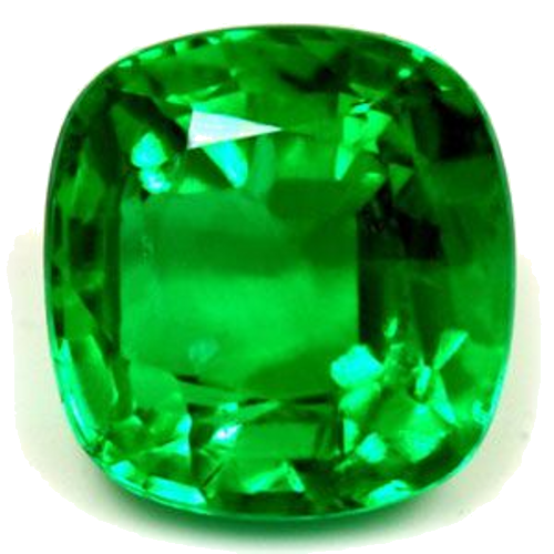 1.96 carat GREEN Cushion Smaragdas (1)