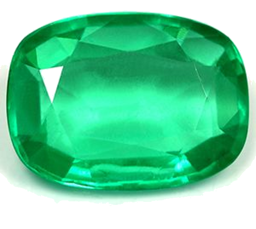 2.43 carat GREEN Cushion Smaragdas (1)