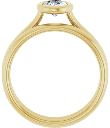 14K Yellow  7x5 mm Oval Solitaire Engagement Ring Mounting (7)