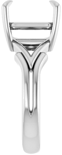 Sužadėtuvių Žiedas „Solitaire“ 585 Baltojo Aukso Asscher 10mm (4)