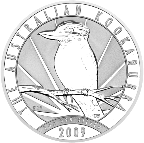 2009 Kookaburra Austrālija 1 oz sudraba monēta (1)