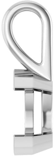 Platinum 9x6 mm Pear Pendant Mounting (3)