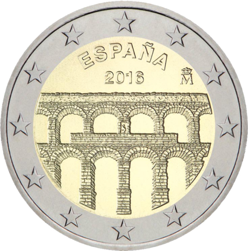 2016 Spain Segovia Aqueduct 2 euro coin (1)